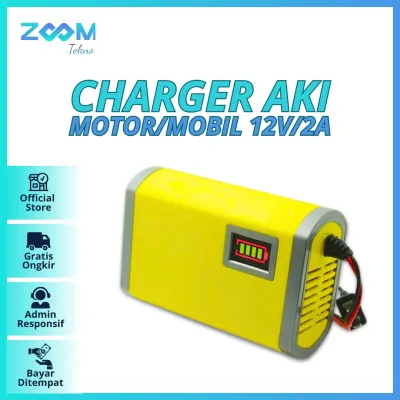Charger Aki Portable 12V/2A Motor | Mobil