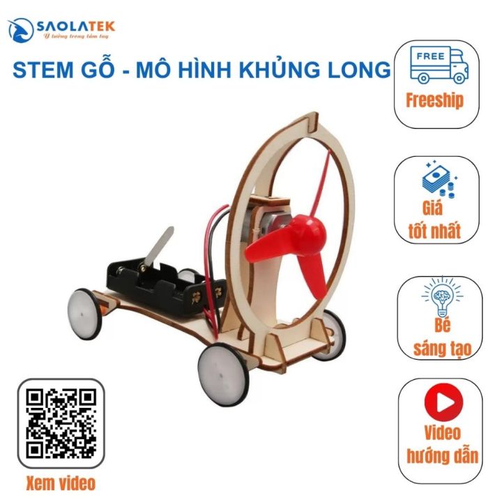 Đồ chơi STEM - Đồ chơi lắp ráp mô hình xe điện gió chạy pin AA - STEM ...