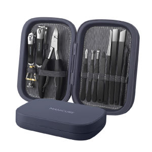 Set Manicure & Pedicure Premium 12 pcs Dengan Alat Pengangkat Kuku Melengkung | Bahan Carbon Steel - Perawatan Kuku Tangan & Kaki - Kuku Cantengan