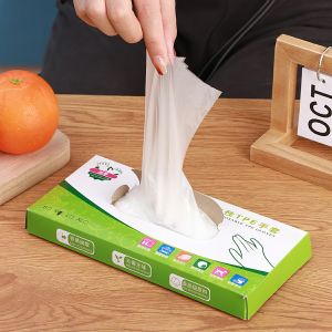 Hộp 100 Găng Tay Cao Su TPE Bao Tay Siêu Dai Dùng 1 Lần Làm Bếp Nấu Ăn Vệ Sinh BAUHO