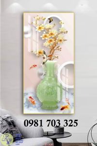 Gạch tranh 3D đẹp bình hoa