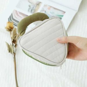 Tas Kosmetik Travel Mini Pouch Kecil Wanita lucu Aksesoris Cosmetic Bag Picnic Large-capacity Advanced Aesthetic Style SEGITIGA