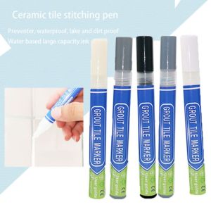 [Temporarily delisted] 5 Colors Water Resistant Home Kitchen Tile Grout Pen Instant Tile Repair -White Grey Black Tile Grout Sealant Marker