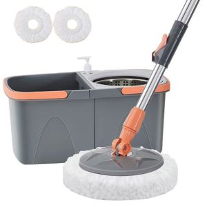 Detachable Spin Mop Set / Clean Dirty Split Water Spin Mop / Magic Clean Mop Spinner 360 Set Mop / Fireheart Warrior