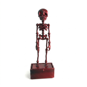 PEPEFULE 3D Printed Dancing Skeleton Aquarium Bubbler Glow in Dark Air Pump Driven Movable Skeleton Fish Tank Bubbler Creative Realistic Halloween Skeleton Tank Ornament Fish Landscaping