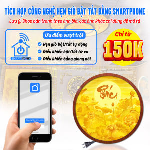 Đèn Thờ Hào Quang Hoa Sen Chữ Phúc In Tranh Trúc Chỉ Trang Trí Bàn Thờ Gia Tiên Treo Cùng Tượng Phật TC-HQ-235