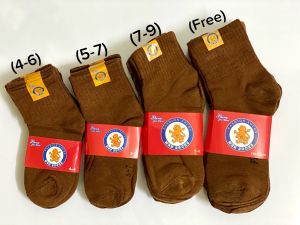 🧦ถุงเท้านักเรียนสีน้ำตาลเนื้อผ้าหนาดีสินค้าขายดี 💥 โหลละ 100-110฿ 1โหลมี12คู่ มีไซส์ 4-6 5-7 7-9 ฟรีไซส์