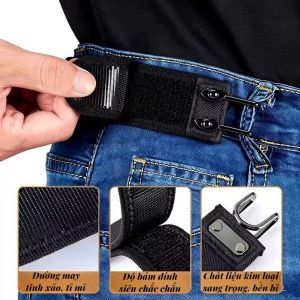 Dây Nịt Không Khóa Co Giãn Nam Nữ – Đai Lưng Velcro Không Mặt Khóa Không Cấn Bụng Dây Nịt Treo Dụng Cụ
