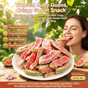 Seedless Red Guava Preserved Fruit No Additives Healthy Snack Soft Chewy Naturally Sweet Red Core Guava Dried Fruit