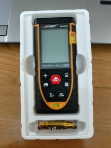 Thước đo khoảng cách bằng tia laser SNDWAY SW-M100 Tặng khóa xe đạp 5 số chất lượng cao