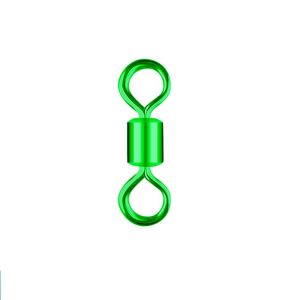 MEEU 8#~14# 100PCS/Lot Stainless Steel Safety Snap For Carp Solid Rings Fishing Swivels Rolling Swivel Ball Bearing Swivel Fishing Hook Connector