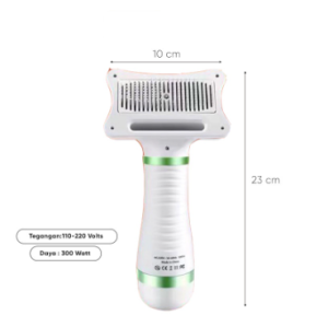 2 in 1 Pengering Rambut Hewan Peliharaan Sisir Pengering Rambut Sisir Pengering Rambut Anjing Sisir Kucing dan Pengering Rambut Kebisingan Rendah Satu Sentuhan Penghilang Bulu