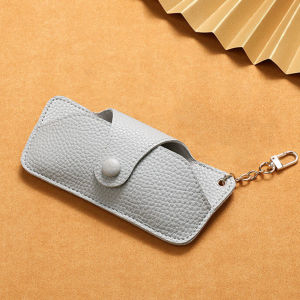 Pouch Kacamata Kulit Aesthetic Fashion Tempat Kacamata Gantung Glasses Case Kacamata Sarung Pelindung Kulit Handmade Pu Leather
