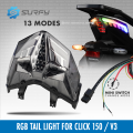 Honda Click 125/150 v3 Tail Light RGB 13Modes LED VIVID Color Plug And Play. 