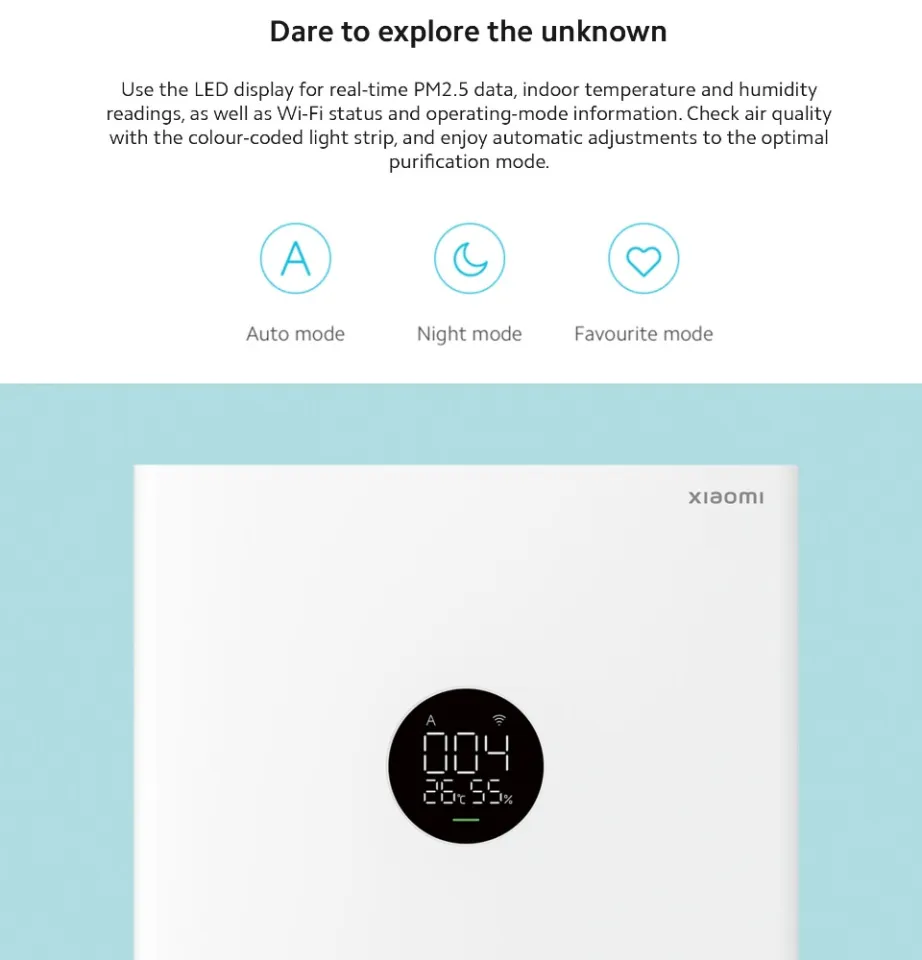 Xiaomi air purifier store 3h display meaning