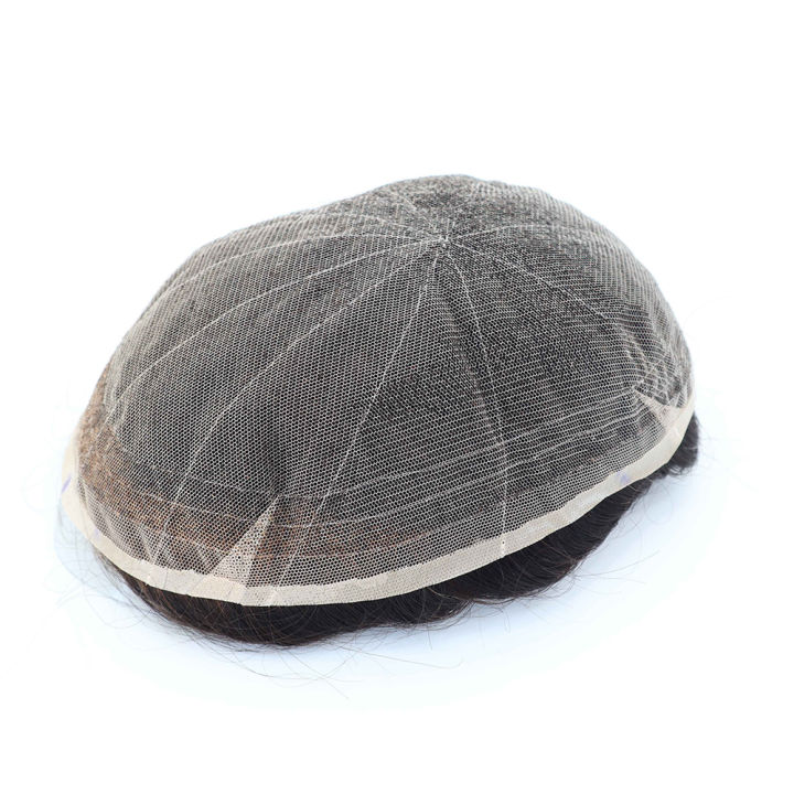 Durable Full Lace Base Men Toupee Hair Replacement Human Hair