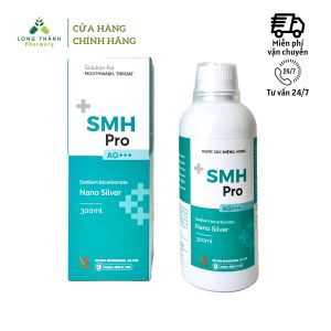 Nước súc miệng Nano bạc SMH Pro AG+++ vệ sinh răng miệng ngăn hôi miệng viêm lợi - 300ml
