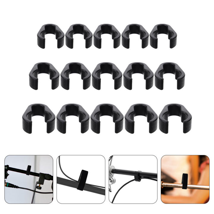 Chaoshihui 15Pcs Microphone Clip Cable Holders Pole Cord Stand