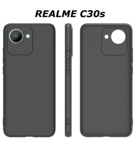 PROMO ( BISA COD) Casing Anti crack Slim Matte Soft Case for Realme C30s  (Black Matte)