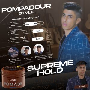 GATSBY STYLING POMADE SUPREME HOLD Pompadour Style 75gr