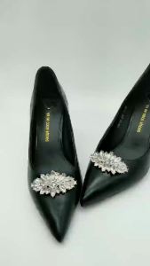 [Free Shipping] Shoe Pattern High Heel Decorative Accessories Wedding Shoe Accessories Detachable Shoe Flowers With Rhinestones Shoe Buckle Accessories