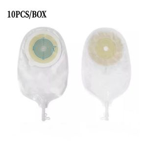 10Pcs One-piece Ostomy Bag Transparent Anti-stress Urine Collecting Bag Urostomy Bag