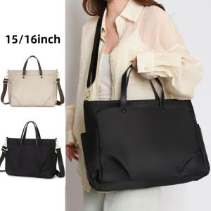 PANDORPOU Side Pocket Portable Laptop Bags 15/16inch Shoulder Strap Laptop Handbag Fashion Waterproof Notebook Sleeve Bag Office Use