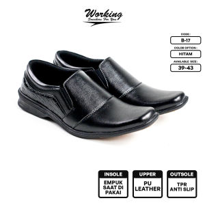 Sepatu Formal Pantofel Working B-17 / Sepatu Kulit Casual Kerja Kantor