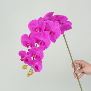 Artificial 9-Head Phalaenopsis Fake Orchid Simulation Feel Home Wedding Party DIY Decoration Holiday Gift Birthday Gift