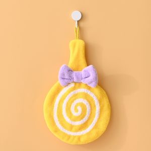 BOSSLU Kain Lap Tangan Gantung Motif Lolipop Handuk Gantung Kain Bulu Halus Karakter