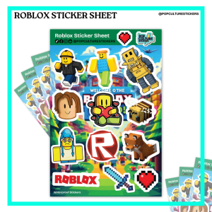 Roblox Inspired Vinyl Sticker Sheet – Waterproof Matte Laptop & Phone Stickers (10pcs)