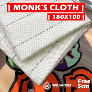 kain monks cloth/Tufting cloth /kain punch needle/cotton tufting fabric Ready stock180x100cm
