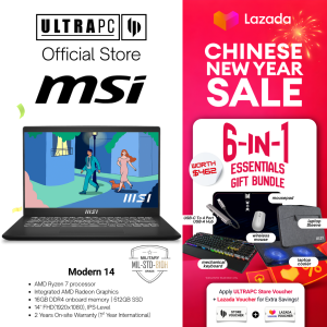 MSI Modern 14 Laptop — 14" FHD IPS - AMD Ryzen 7 - 16GB RAM - 512GB SSD