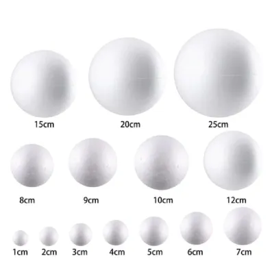 Styrofoam Ball / White Round Styrofoam Wedding Polystyrene DIY Craft Foam Ball Bunga Bola Putih Gabus Bulat Kahwin 球形保丽龙