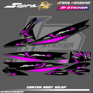 SUPRA FIT LAMA (COD) STIKER STRIPING MOTOR HONDA SUPRA FIT LAMA - STIKER LIST GRAFIK SIMPLE WARNA VARIASI DESAIN RACING HOLOGRAM DAN TRANSPARAN BISA COD IP.KODE-447