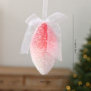 NALANILI 1 Pair Bọt Giáng sinh bằng xốp Nơ đính tuyến Màu hồng Đồ trang trí cây thông Noel Trang trí Đồ treo trang trí Đồ trang trí Giáng sinh bằng xốp Cây thông Noel