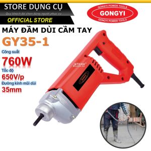 760W Máy đầm dùi bê tông cầm tay GONGYI GY35-1 | chuyên dụng trong xây dựng đầm bê tông tại vị trí nhỏ hẹp.