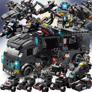 【Ready Stock】1000PCS Robot Polisi Mainan Brick Blok / Police Vehicle Hawk SWAT Mainan / Hadiah Ulang Tahun Mainan / Anak Laki Laki