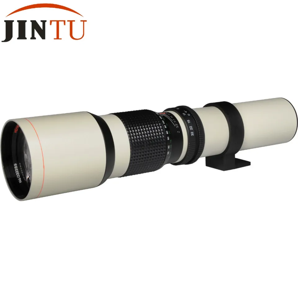 JINTU White Super 500Mm F8 Telephoto Lens T-Mount For NIKON D3200  D3300 D3400 D5200 D5300 D5500 D5600 D7100 D7200 Camera