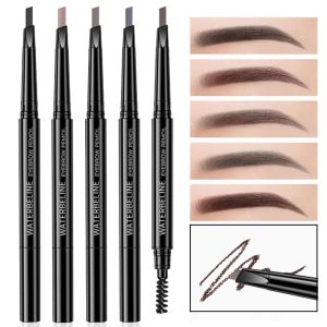 Double Head Super Fine Eyebrow Pencil Waterproof Lasting Eyes Black Brown Make Rotatable Up Pen