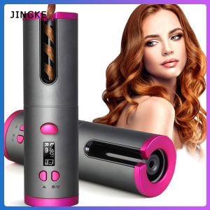 Portable Hair Curler: Wireless Automatic Curling Iron with LCD Display