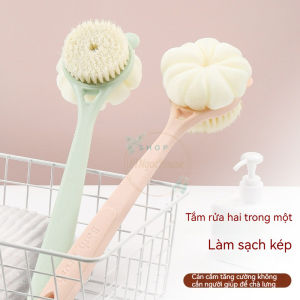 Cây Bông Tắm Chà Lưng 2 Mặt Kèm Bàn Chải Cọ Da Mền Mịn Đồ Dùng Nhà Tắm