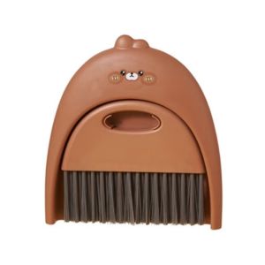 ANGFEW Cartoon Small Broom Dustpan Set Handheld Cute Mini Dust Pans with Brush Creative Easy Cleaning Keyboard Cleaning Brush Set Garbage