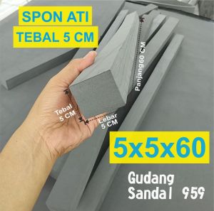 SPON ATI TEBAL 5 CM WARNA HITAM LEBAR 5 CM X PANJANG 60 CM UNTUK GAGANG JORAN DAN KERAJINAN SPON