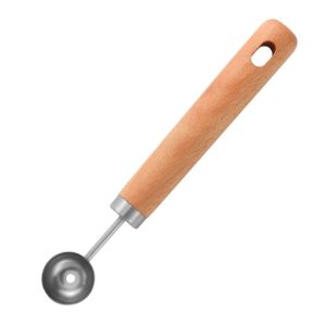 ZYJC MALL Wooden Handle Melon Baller Stainless Steel Watermelon Scoop Multifunctional Fruit Scooper Fruit And Vegetable