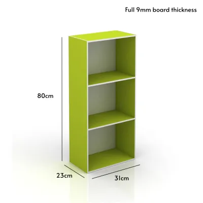 MUSE Design MANDY 3 TierTier bookcase/ filling cabinet/ colour box/ rak buku/ rak buku kayu