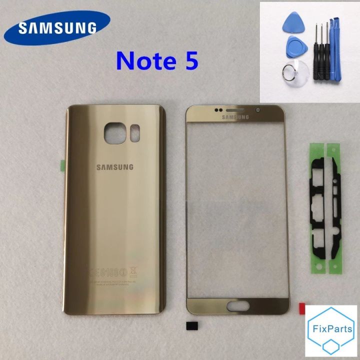 note5 Rear Battery Door Back Glass Housing Cover Front Touch Panel