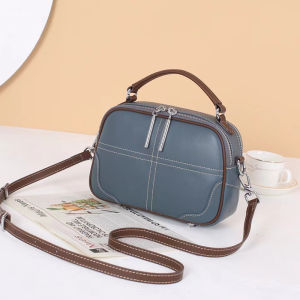 EDERN New Genuine Leather Shoulder Bag for Women Togo Cowhide Crossbody Bag Fashion Versatile Sling Bag Ladies Handbag Small Pouch