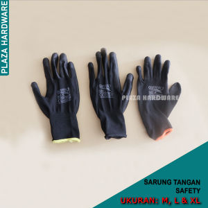 Sarung Tangan Safety Mekanik PU Hitam