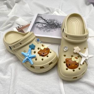 2026 Cloud Clog Shoe Accessories Cute Shoe Charms Starfish Cartoon Cat DIY Shoe Decoration Hot Selling Combinations